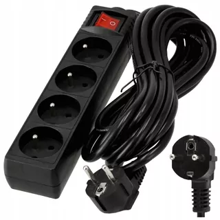 Predlžovací kábel 4 zásuvky 5m 3680 W 3 × 1,5mm2 s vypínačom